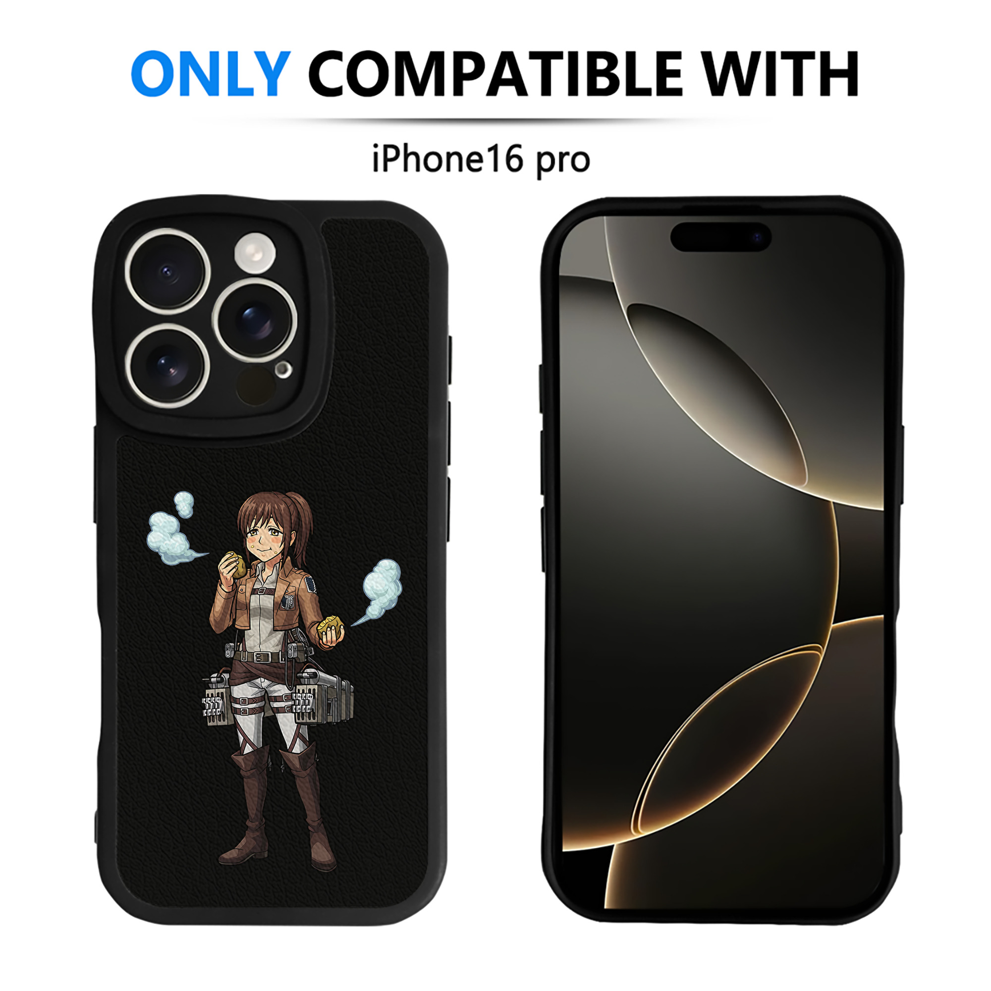（画像用） 進撃の巨人 サシャ·ブラウス Attack on Titan Sasha Blaus 【iPhone 16シリーズ対応】シリコンスマホケース（レザー調） 材質：シリコン